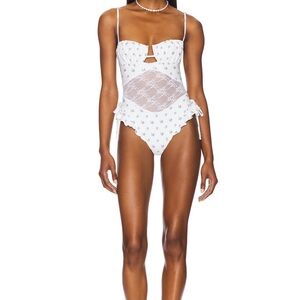 Montce White lace Swimsuit: Bridal